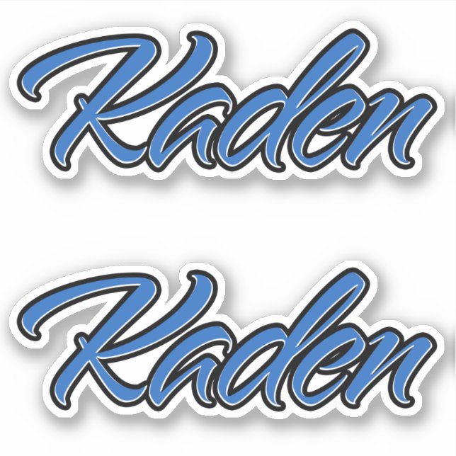 Kaden Name blue Aufkleber Sticker Stickerset (Vorderseite)