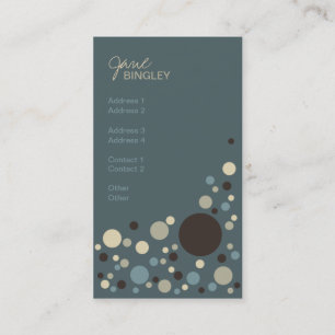 Kadett-Blau u. Retro Punkte TANs Visitenkarte