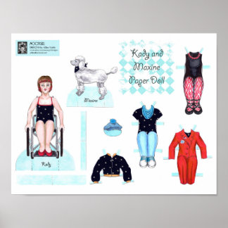 Kady and Maxine Paper Doll Set - Play oder Display Poster