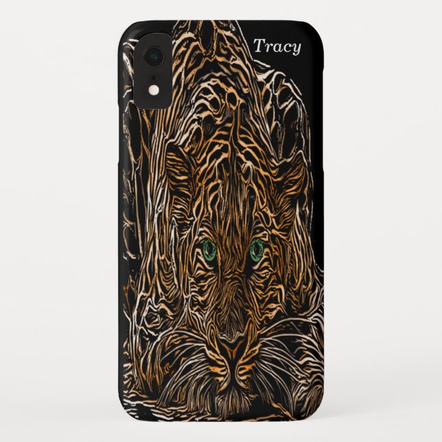 Käetahs-Wildkatze im Waldholzeffekt Case-Mate iPhone Hülle (Rückseite)