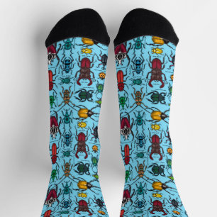 Käfer auf blau socken