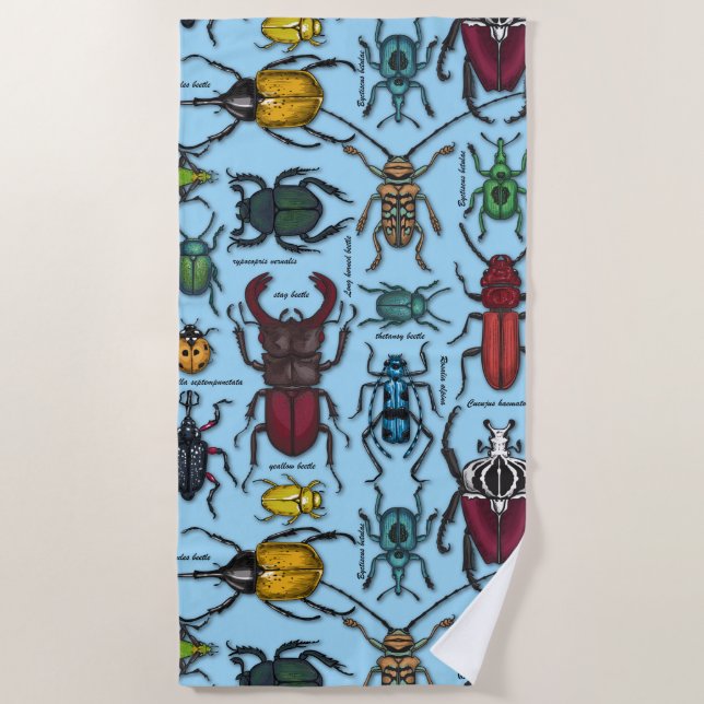 Käfer auf blau strandtuch (Vorderseite)