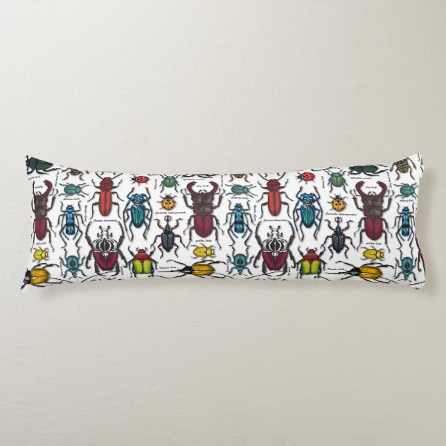 Käfer auf weiß seitenschläferkissen (Vorderseite)