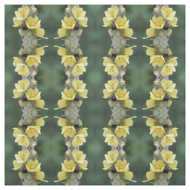 Käfer auf Wild-Mullein-Blume Stoff (Muster)