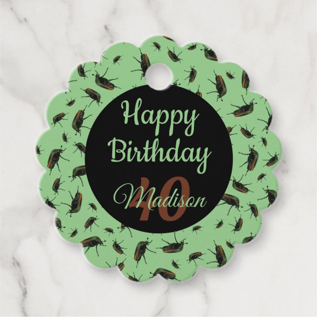 Käfer-Bug-Geschenk / Gefallen-Tag - Personalisiert Geschenkanhänger (Vorderseite)
