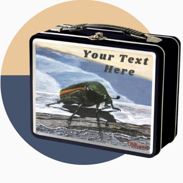 Käfer-Bug-Lunch-Box - Optionale Personalisierung Metall Brotdose (Beetle Bug Lunch Box)