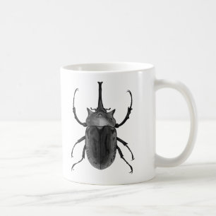 Käfer-Entwurfs-schwarze u. weiße Kunst-Linie Tasse