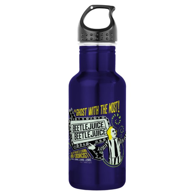 Käfer | "Geist mit dem Besten" Marquee Edelstahlflasche (Vorderseite)