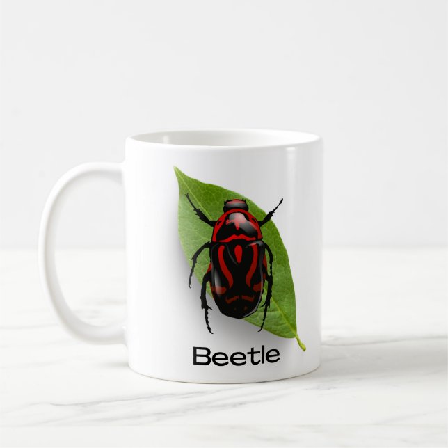 Käfer in Blättern, Insekten Kaffeetasse (Links)