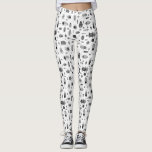 Käfer Schwarz & Weiß Leggings<br><div class="desc">Watercolor Bugs und Käfer Muster in monoton schwarz und weiß. Ideal für Entomologen und Naturliebhaber, und auch zu Halloween! Originelle Kunst von Nic Squirrell.</div>