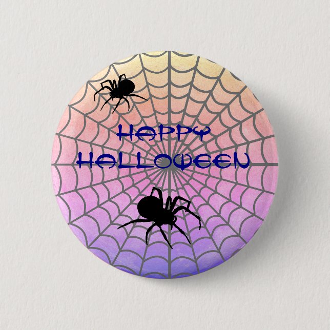 Käfer Spinne Netz Button (Vorderseite)