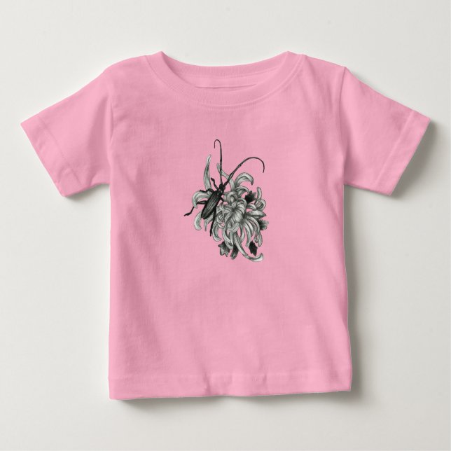 Käfer und Chrysanthemen Baby T-shirt (Vorderseite)