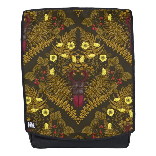 Käfer und Farne Rucksack (Vorderseite)