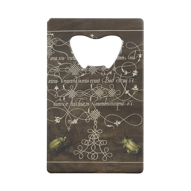 Käfer und Scarab von Mira Calligraphiae Geldbeutel Flaschenöffner (Vorderseite)