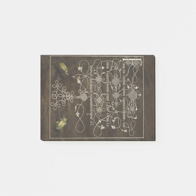 Käfer und Scarab von Mira Calligraphiae Post-it Klebezettel (Vorderseite)