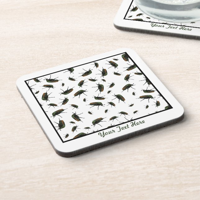 Käferbügel Kunststoff-Untersetzer - Personalisiert Getränkeuntersetzer (Linke Seite)