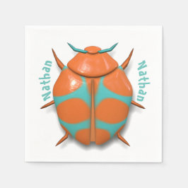 Käferinsekt niedlich orange blau serviette