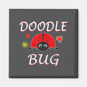 Käferwitz lustiger Doodle Marienkäfer  Magnet