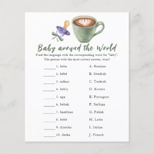 Kaffe-Baby-Baby-Shower - Baby-um-die-Welt-Spiel