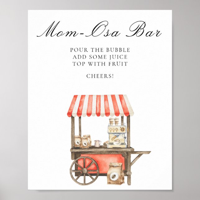 Kaffe-Baby-Party - Mimosa-Bar Poster (Vorne)