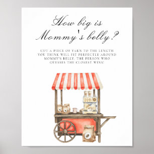 Kaffe-Baby-Party Wie groß ist Mamas Bauch  Poster