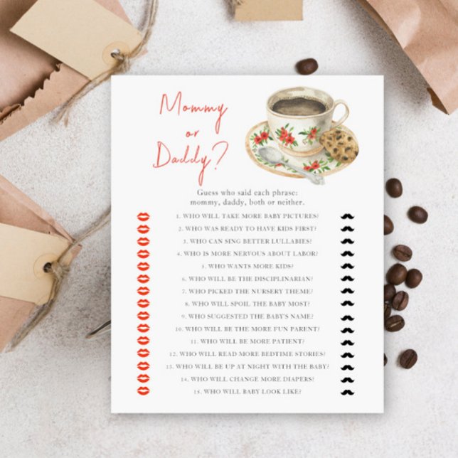 Kaffe-Baby-Shower - Mommy-oder-Daddy-Spiel (Von Creator hochgeladen)