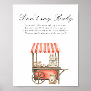 Kaffe-Baby-Shower - Sag nicht Baby Poster