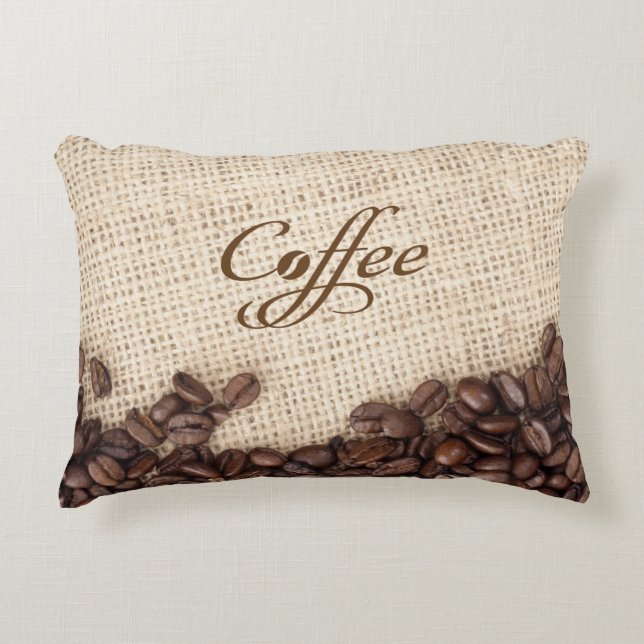 KAFFE BEANS PILLOW ZIERKISSEN (Vorderseite)