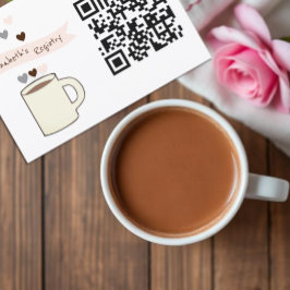 Kaffe-Hochzeits-Registrierung Begleitkarte