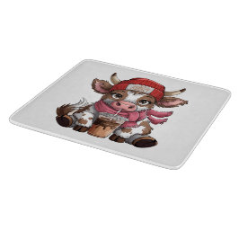 Kaffe Junkie Kuh Schneidebrett