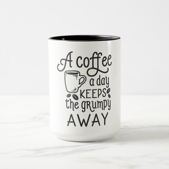 Kaffe-Zitat-Tasse Tasse (Zentrum)