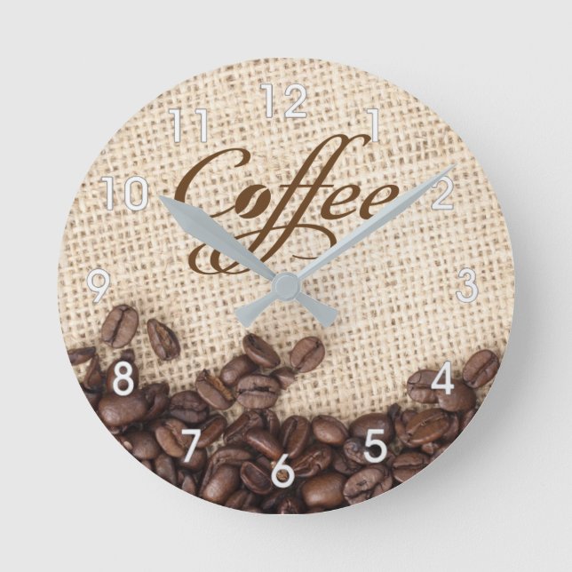 KAFFEBEANS WALL CLOCK RUNDE WANDUHR (Vorderseite)