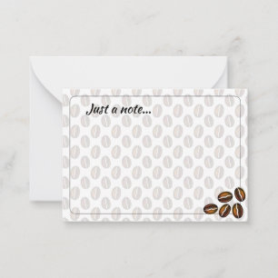 Kaffebohnen Blank Nur eine Notiz Kaffeeliebhaber Mitteilungskarte