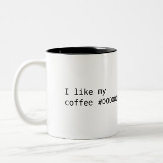 Kaffee #000000 zweifarbige tasse