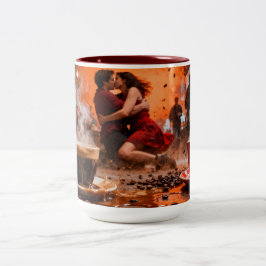 Kaffee 7 Liebe Zweifarbige Tasse