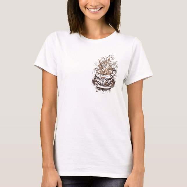 Kaffee 9 Koffein, Java, Getränke, Braun, Espresso T-Shirt (Vorderseite)