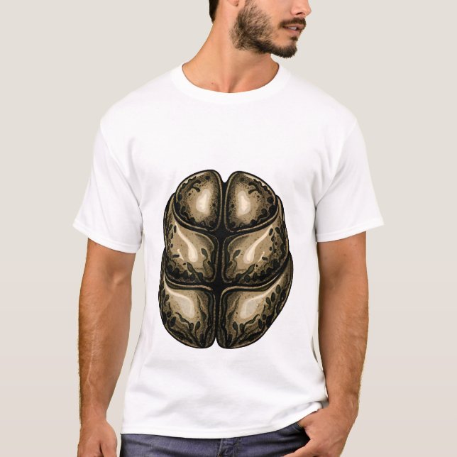 Kaffee Abs – Strong Brew Energie T-Shirt (Vorderseite)
