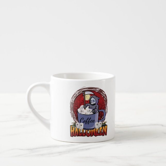 Kaffee abspülen und Beängstigend sein Espressotasse (Links)