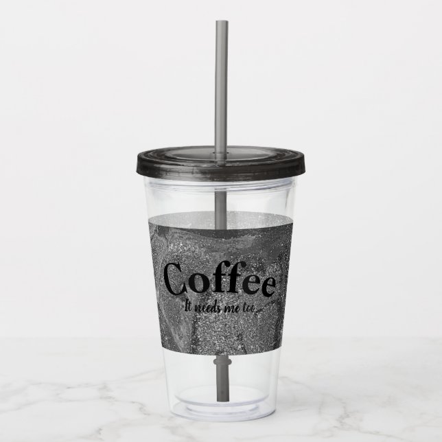 Kaffee Acryltrinkbecher (Vorderseite)