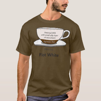 Kaffee Addict Flat Weiß ohne Hintergrund T-Shirt