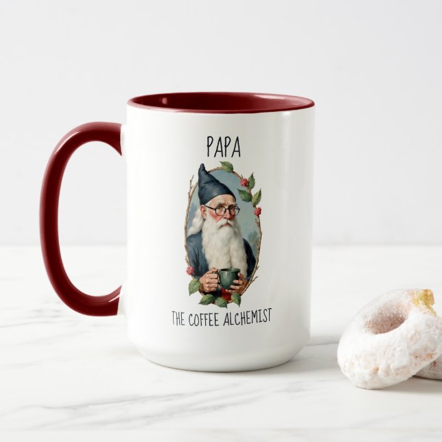 Kaffee-Alchemist-Custom-Gnome-Kombitasse Tasse (Mit Donut)