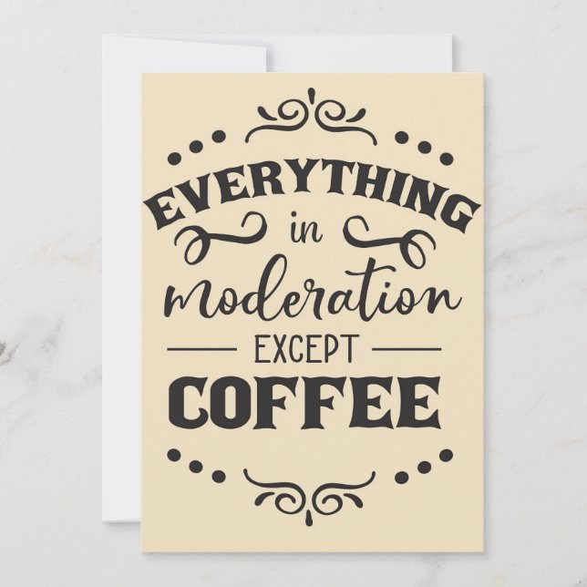 Kaffee alles in der Modellierung außer Kaffee Save The Date (Vorderseite)
