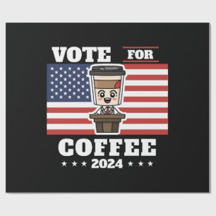 Kaffee als Präsident, wähle Kaffee Geschenkpapier