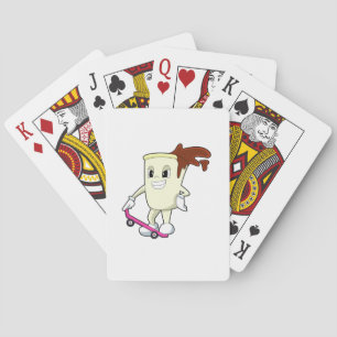 Kaffee als Skater mit Skateboard Spielkarten