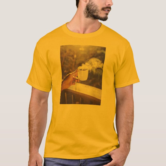 Kaffee am Morgen T-Shirt (Vorderseite)