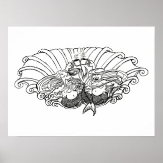 Kaffee an der Küste Poster