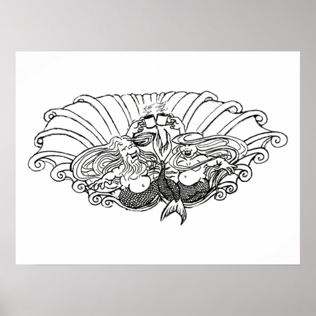 Kaffee an der Küste Poster (Vorne)