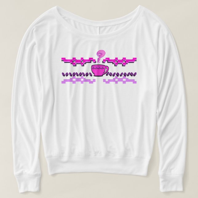 Kaffee-angemessener Insel-Dolmanärmel T-Shirt (Design vorne)