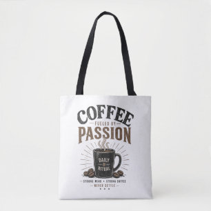 Kaffee, angetrieben von Leidenschaft, tägliches Ri