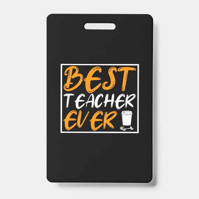 Kaffee Art Best Teacher jemals Ausweis (Vorderseite)